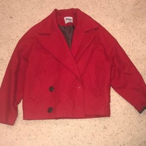 Red oversized blazer